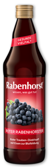 Flasche roter Rabenhorster aus rotem Traubensaft mit Eisen von Rabenhorst