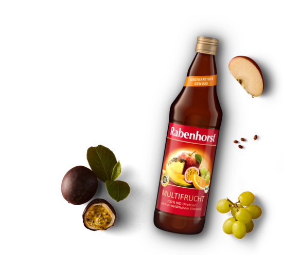 Flasche Multifruchtsaft von Rabenhorst