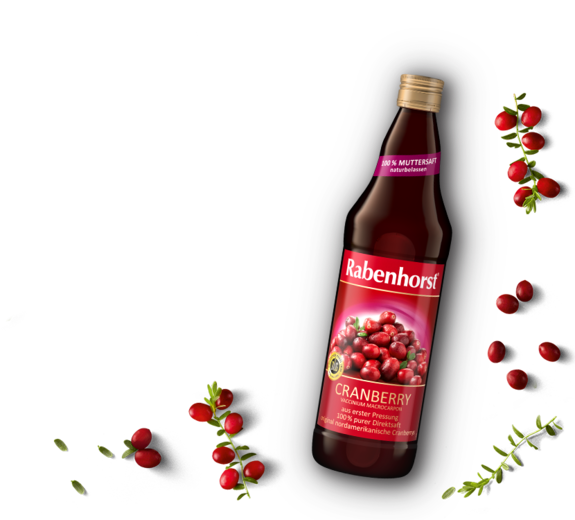 Flasche Cranberrysaft von Rabenhorst